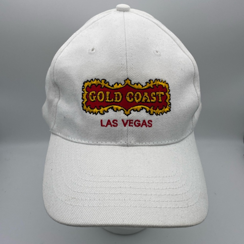 GOLD COAST LAS VEGAS White Adjustable Cotton Cap Hat
